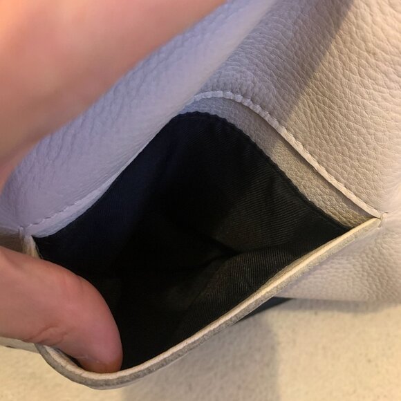 Elliot Lucca Black White Leather Purse Shoulder Strap Tassle - Picture 5 of 9